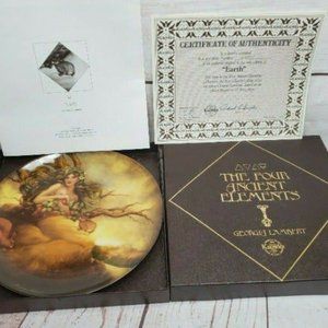 Vintage The Four Ancient Elements Collectible Plate (Earth) By Georgia Lambert